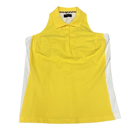 Burberry Tops - Vintage Burberry Golf Sleeveless Polo Top Yellow Racerback Tennis